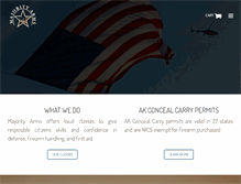Tablet Screenshot of majorityarms.com